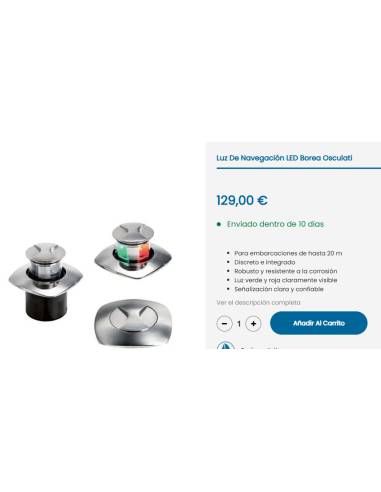Osculati Luces de navegación LED ocultas Borea,...
