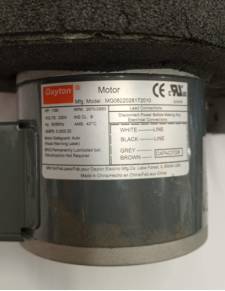 Dayton extract model MG0822028172010 203V