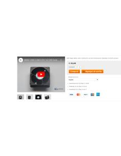 Ventiladores CA Tubeaxial Fan, 119x119x38mm, 230VAC,... 2