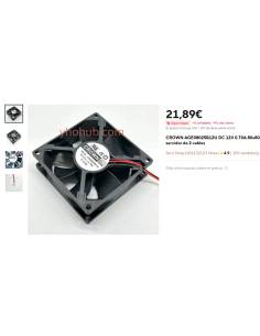 CROWN AGE08025B12U DC 12V 0.70A 80x80x25mm ventilatore di... 2
