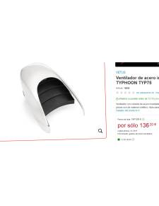 Vetus Ventilador de acero inoxidable TYPHOON TYP75