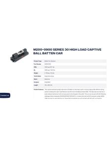 M200-0900 series 30 Ronstan high load captive ball batten car