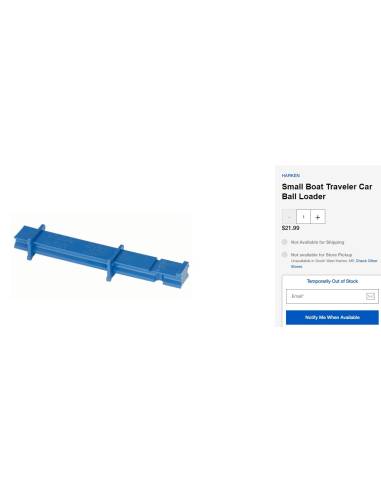 SAVE Traveler Car Loader HARKEN 165 x 22 mm