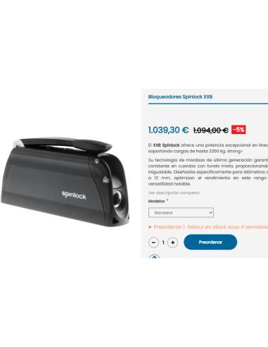 Spinlock XXB mordaza simple para cabo de 8/12mm