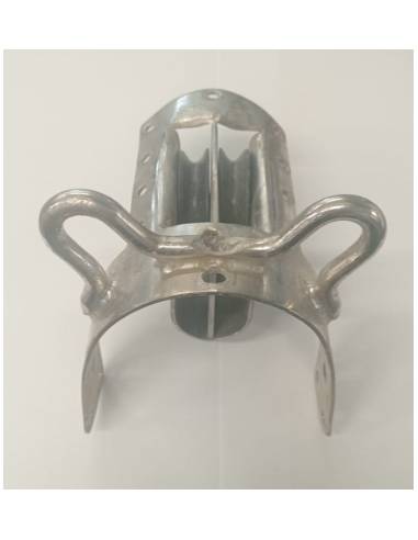 Reenvio salida mastil en inox con cancamos