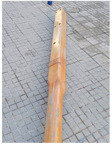 Botalón madera macizo L 3.70,ts