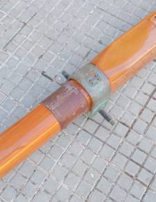 Balloon baupres bowsprit vintage solid wood L 3.70mts with varnished hardware