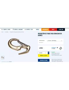 Mousqueton à flèche pour rivetage en bronze 2