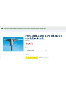 Botalo Protección cuero para cabeza de candelero tubo recto (4 und)