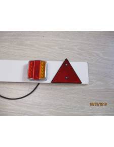 Plaque feux de remorque + câble 5mts