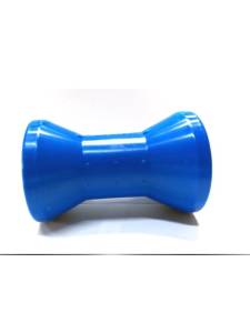 Petit galet de quille bleu polyéthylène 130x80mm axe 16mm