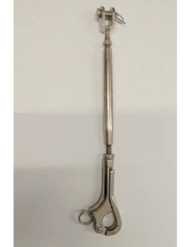Tendeur inox 20cm boulon 6mm avec pélican