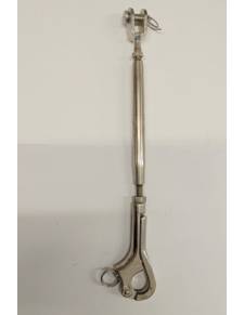 Tendeur inox 20cm boulon 6mm avec pélican