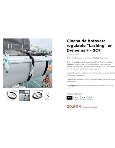 Plastimo cincha botavara regulable SC2
