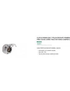 Plastimo enchufe remolque 7 pins d.70