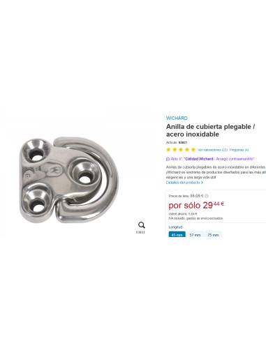 Wichard cancamo abatible 6mm