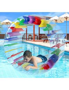 Colorful float of the toy roller of the inflatable water...