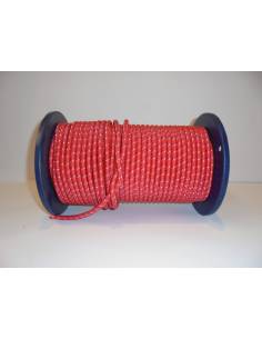 Corde élastique en latex/polyester rouge de 8 mm