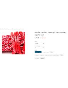 Gottifredi Maffioli cabo dyneema 6.5 mm SUPERSWIFT NARANJA 2