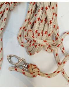 Escota spinnaker 18mts/10mm con mosquetón Gibb