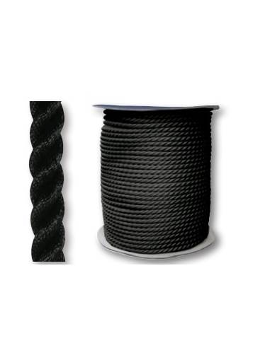 Anchor rope, three strands d 12mm, black