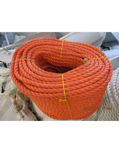 Corde polypropylène 20mm/200mts orange 3 torons