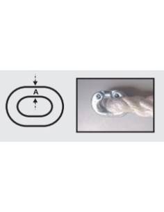Anchoring rope 3 strands 12mm/30mts w/ 6mm connector
