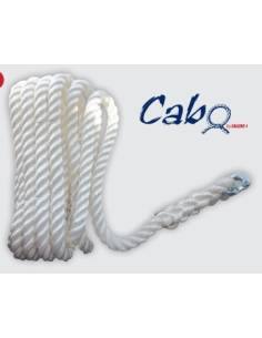 Corde d'ancrage 3 brins 14mm/30mts avec connecteur 8mm 2