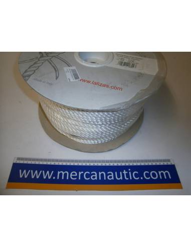 Corde d'ancrage 3 torons d 8mm blanc
