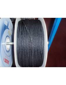 Corde tressée d 6mm noir