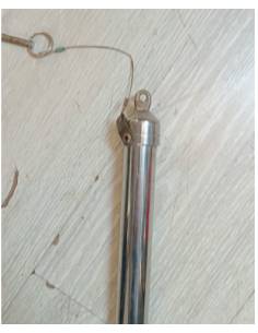 Bar pour auvent acier inoxydable long 830mm diamètre 32mm 2