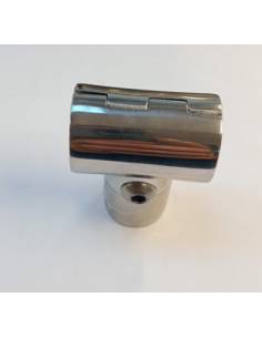 Conexion toldo en T inoxidable con apertura tubo 22mm 2