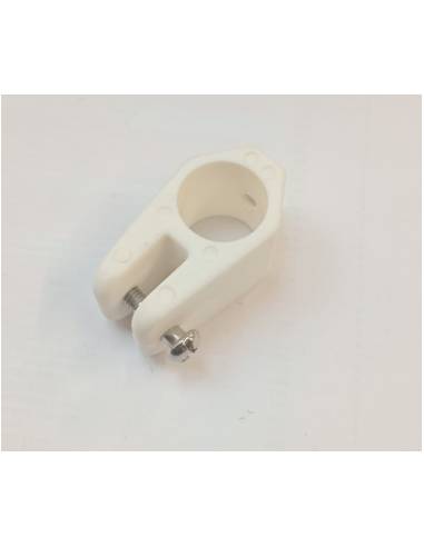 Abrazadera capota tubo 22mm blanco