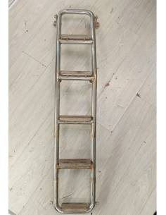 Escalera baño fija 5  Peldaños acero/teka 