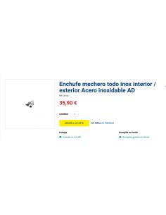 Enchufe mechero todo inox interior / exterior Acero... 2