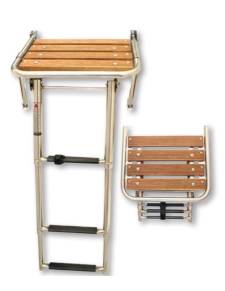 Stainless steel ladder with telescopic ladder 450x390mm
