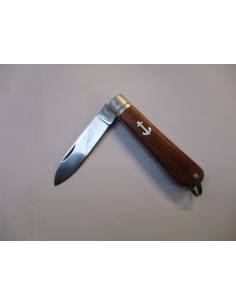 STAINLESS STEEL/WOOD PENKNIFE WITH ANCHOR