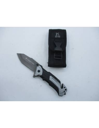 Couteau commando K25 apert noir/vert, assisté