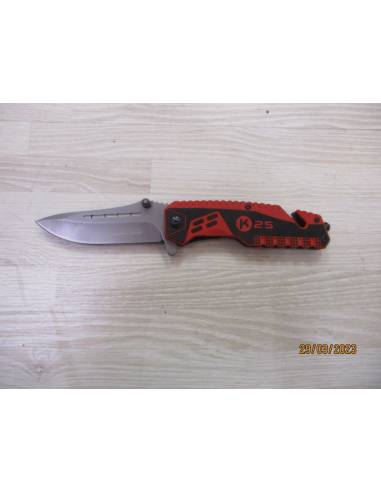 Navaja comando K25 mango G10 rojoy negro (pesca)