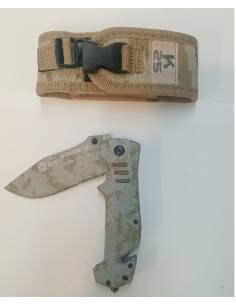 Navaja táctica K25 kamuflake arena  9cm/hoja