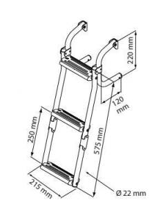 Escalera plegable 316 2+1peldaños 2