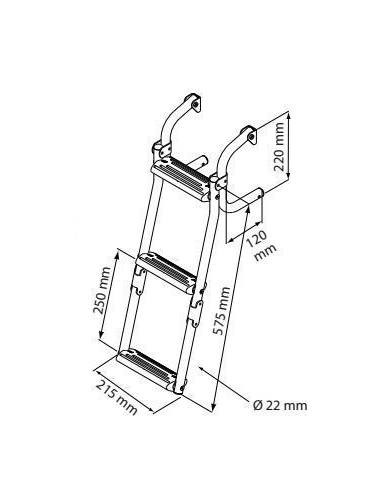 Folding ladder 316 2+1 steps