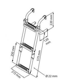 Escalera plegable 316 2+1peldaños