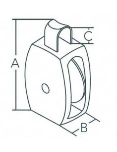 Polea Nylon 50mm