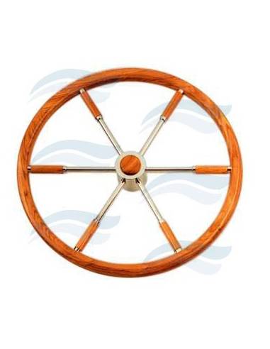 Wood/stainless steel steering wheel savoretti...