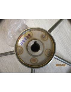 Wood/stainless steel steering wheel 450mm