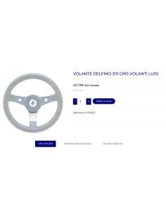 Volante delfino D. 310mm gris modelo  LUISI 2