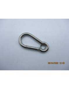 Carabiner with eye 10x100 mm stainless steel-316