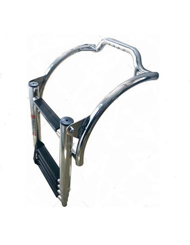 Escalera inox para rib 3 peldaños
