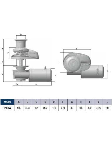 Anchor windlass lofran's project 1500 1500w/12...